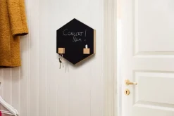 Kotonadesign Anslagstavla hexagon, 26 cm, svart