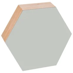 Kotonadesign Anslagstavla hexagon, 26 cm, ljusgrå