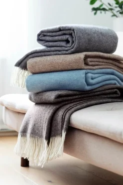 Lapuan Kankurit Arvo, filt, 130 x 180 cm, vit - melerad grå