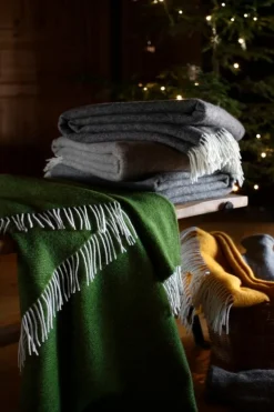 Lapuan Kankurit Arvo, filt, 130 x 180 cm, vit - melerad grå