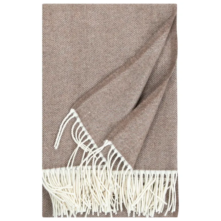 Lapuan Kankurit Elli filt, 130 x 180 cm, vit - brun