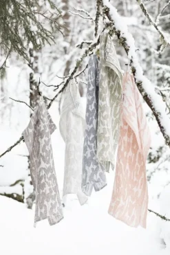 Lapuan Kankurit Jäkälä jättehandduk, vit - linne