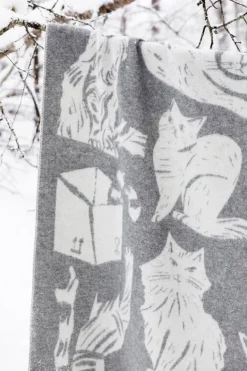 Lapuan Kankurit Kissanpäivät filt, grå - vit