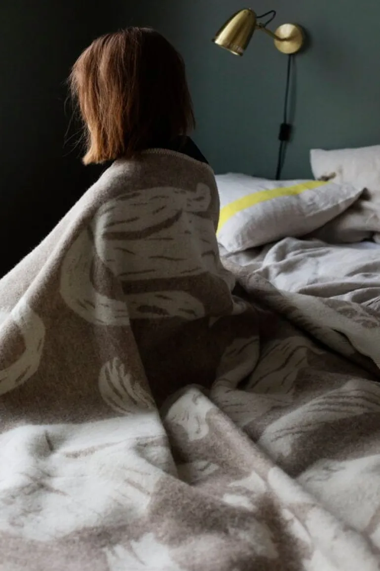 Lapuan Kankurit Kissanpäivät filt, beige - vit