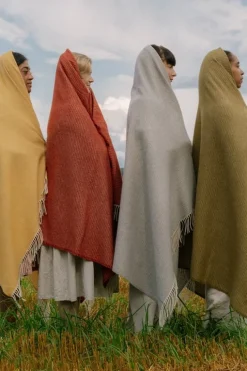 Lapuan Kankurit Lepo filt, 135 x 180 cm, vit - oker