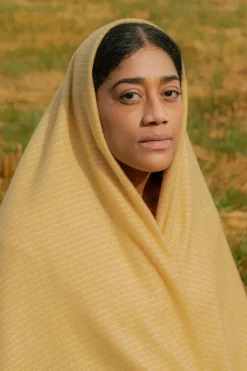 Lapuan Kankurit Lepo filt, 135 x 180 cm, vit - oker