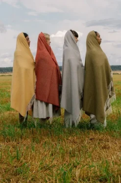 Lapuan Kankurit Lepo filt, 135 x 180 cm, vit - oker