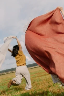 Lapuan Kankurit Lepo filt, 135 x 180 cm, vit - grå