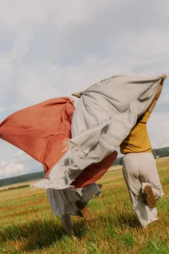 Lapuan Kankurit Lepo filt, 135 x 180 cm, vit - grå