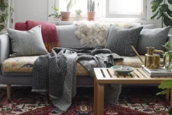 Lapuan Kankurit Metsä kuddfodral 45 x 45 cm, ljusgrå