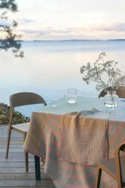 Lapuan Kankurit Metsälampi handduk, rosenröd - grå - lime