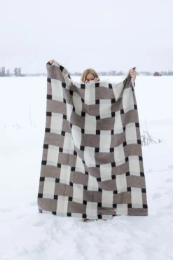 Lapuan Kankurit Punos filt, vit - beige - svart