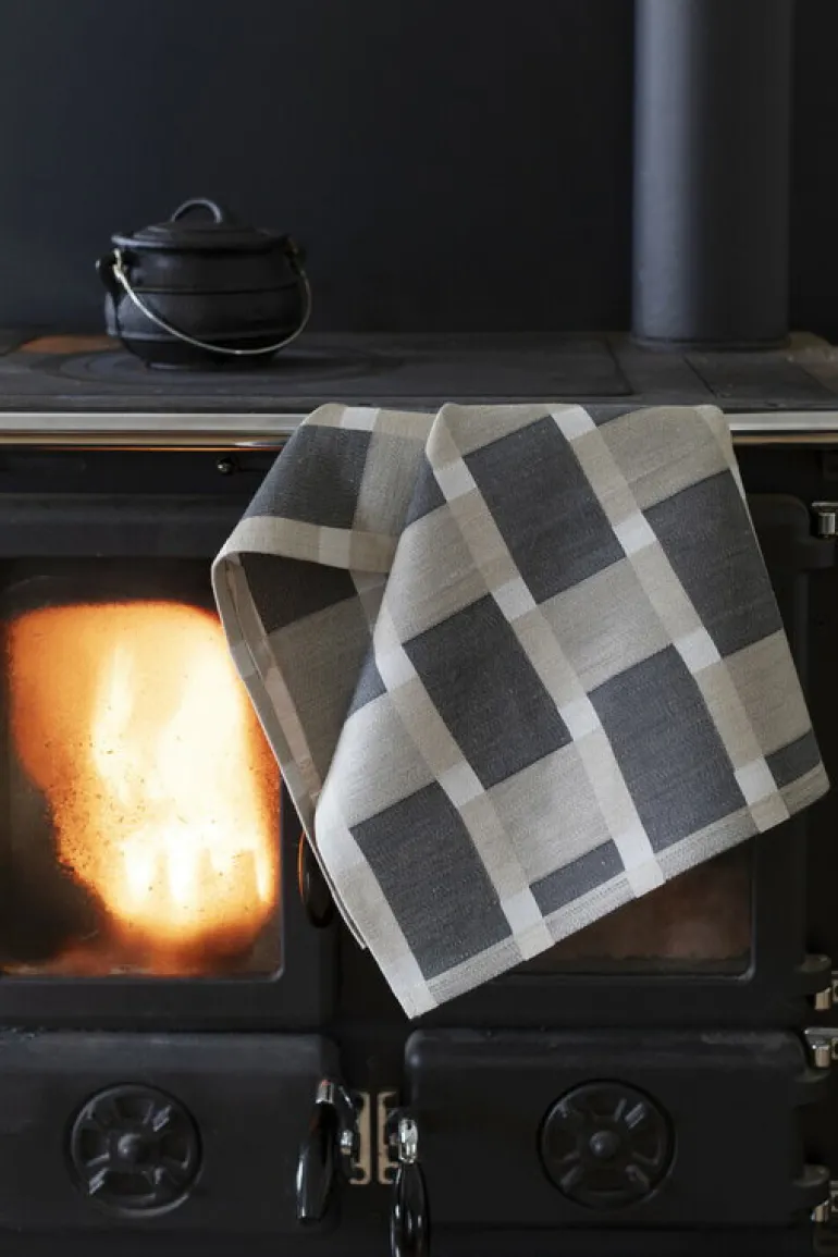 Lapuan Kankurit Punos kökshandduk, linne - mörkgrå