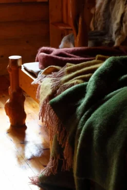 Lapuan Kankurit Revontuli mohairfilt, puder - rödbrun