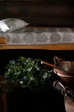 Lapuan Kankurit Sade bastukudde, vit - grå