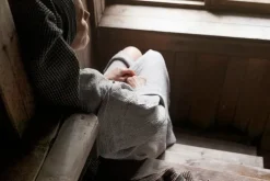 Lapuan Kankurit Terva badrock med huva, vit - grå