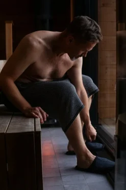 Lapuan Kankurit Terva jättestor handduk, svart - multi - grå