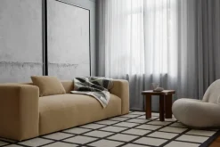 LAYERED Avenue Checked matta, svart - vit