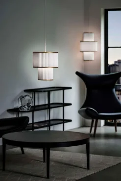 Le Klint Plivello 111 pendellampa, vit - guld