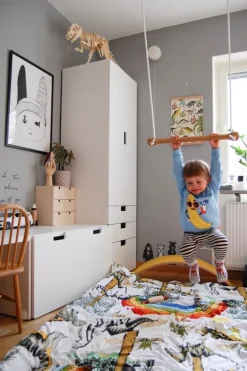 Lillagunga Bone trapets, ek - vita rep