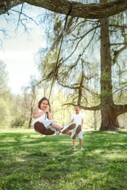 Lillagunga Disco Outdoor gunga, valnöt - svart