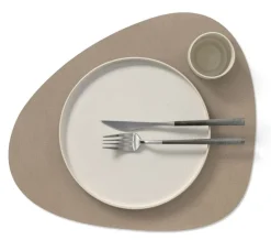 Lind DNA Curve bordstablett, 37 x 44 cm, mullvadsgrått Serene-läder