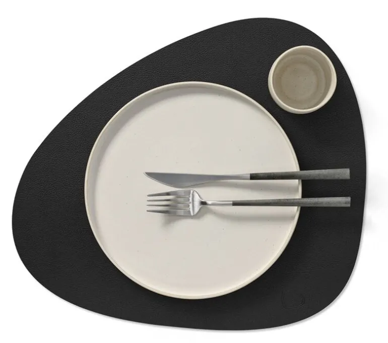 Lind DNA Curve bordstablett, 37 x 44 cm, svart Serene-läder