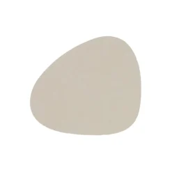 Lind DNA Curve glasunderlägg, ostronvitt Nupo-läder