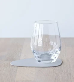 Lind DNA Curve glasunderlägg, ostronvitt Nupo-läder