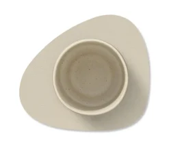 Lind DNA Curve glasunderlägg, gräddvitt Serene-läder