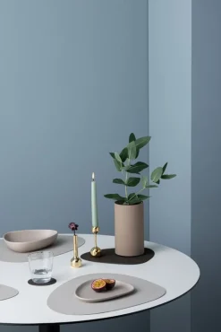 Lind DNA Curve glasunderlägg, kaviarfärgat Nupo-läder