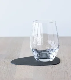 Lind DNA Curve glasunderlägg, kaviarfärgat Nupo-läder