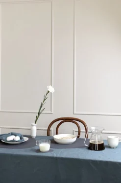 Lind DNA Curve glasunderlägg, askgrått Serene-läder