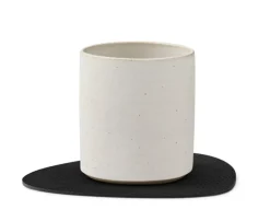 Lind DNA Curve glasunderlägg, svart Serene-läder