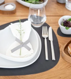 Lind DNA Curve glasunderlägg, svart Nupo-läder