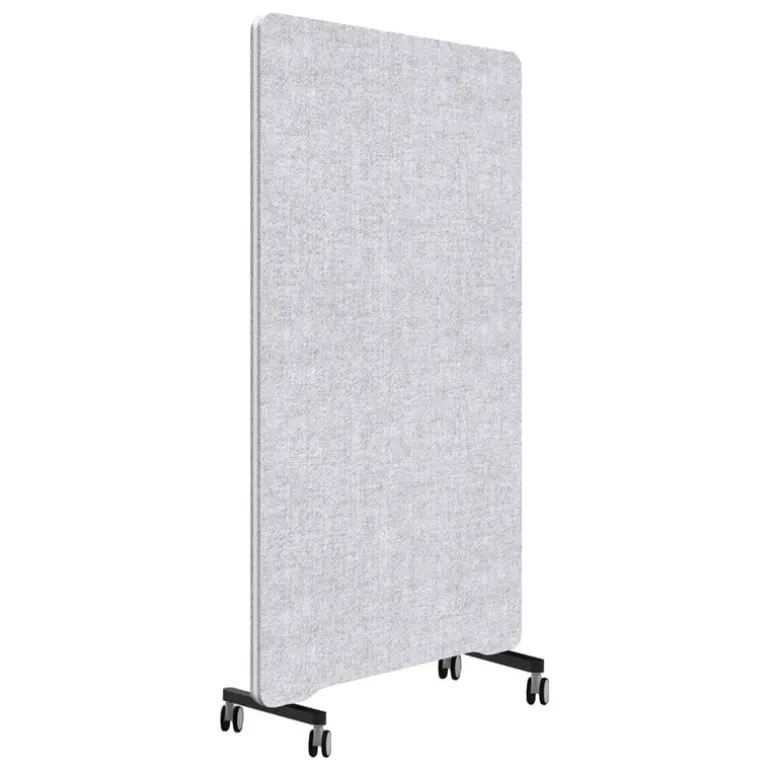 Lintex Edge golvskärm med hjul, grå - vit