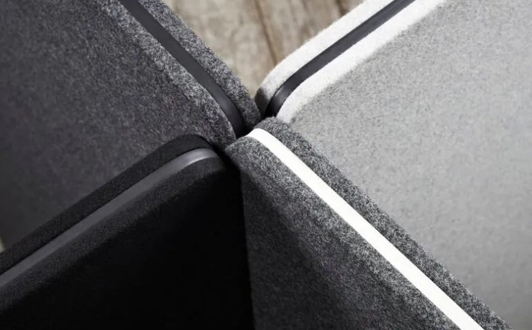 Lintex Edge golvskärm, mörkgrå - svart