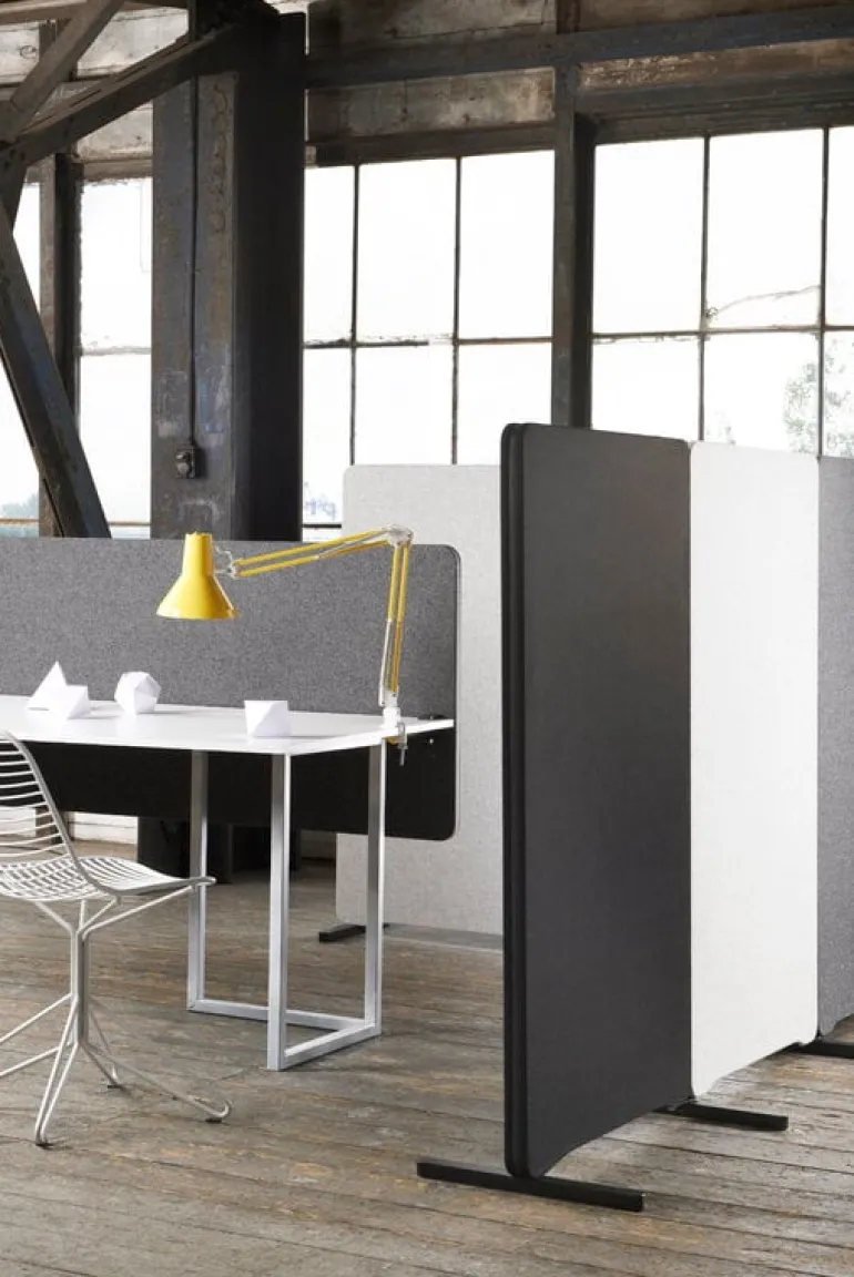 Lintex Edge golvskärm, mörkgrå - svart