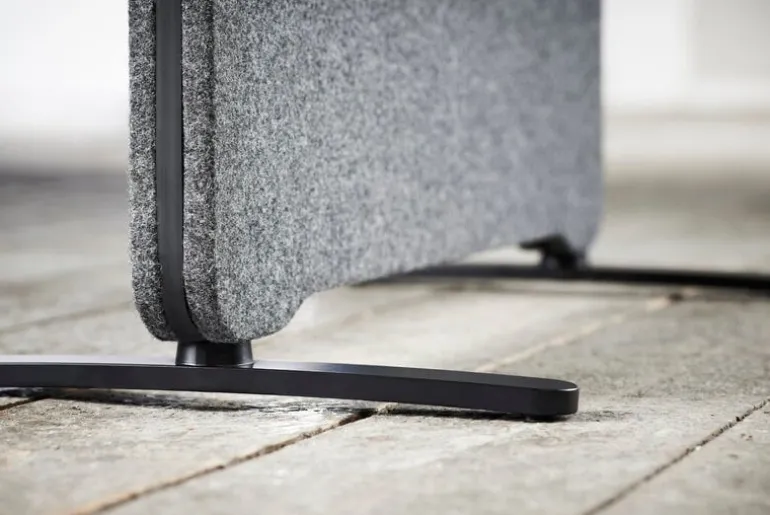 Lintex Edge golvskärm, mörkgrå - svart