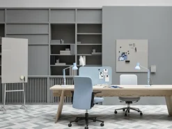 Lintex Mono Mobile glastavla, 70,7 x 196 cm, ljusgrå