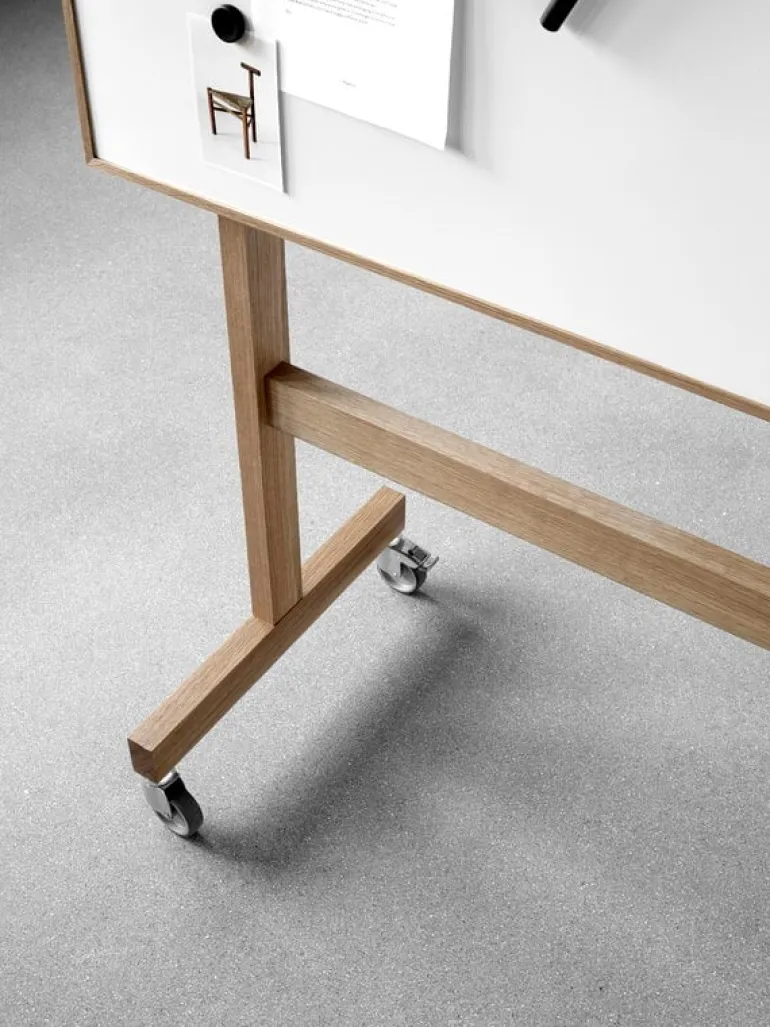 Lintex Wood Mobile whiteboardtavla, 150,8 x 196 cm, vit - ek