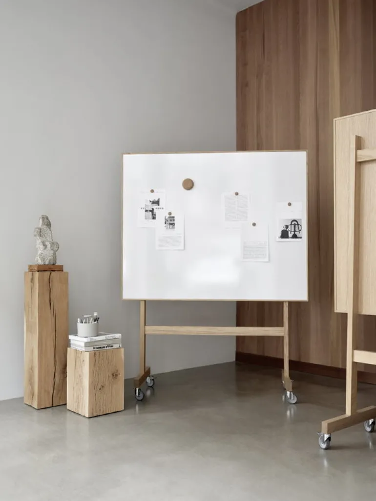 Lintex Wood Mobile whiteboardtavla, 150,8 x 196 cm, vit - ek