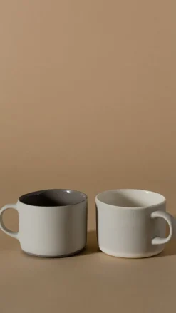 Lokal Helsinki Kahvi kopp, M, vit - grå