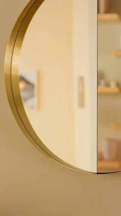 Lokal Helsinki Vino 60 spegel, mässing, utåtgående