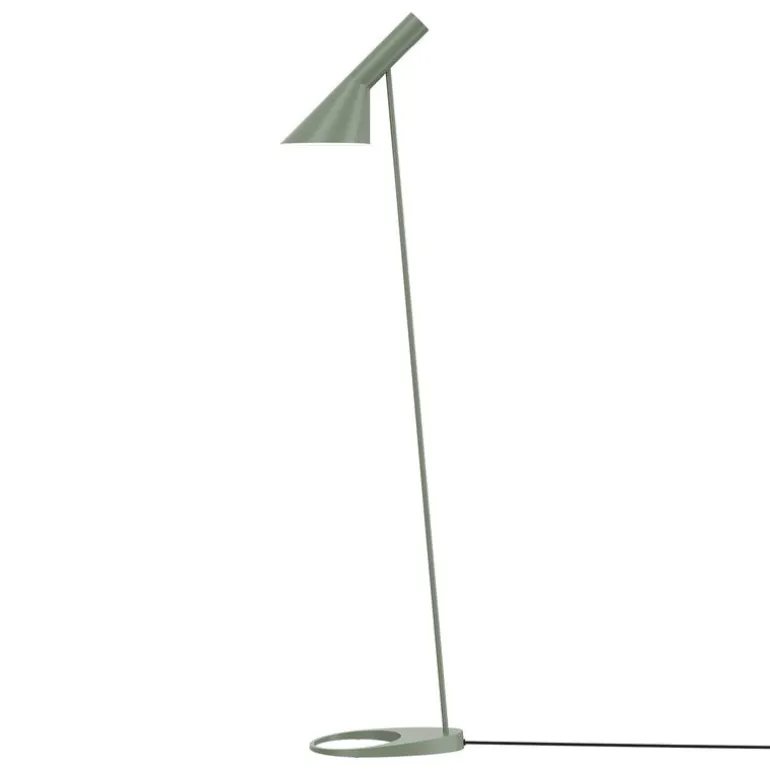 Louis Poulsen AJ golvlampa V3, blekt petroleumfärgad