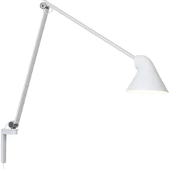 Louis Poulsen NJP vägglampa, lång arm, vit