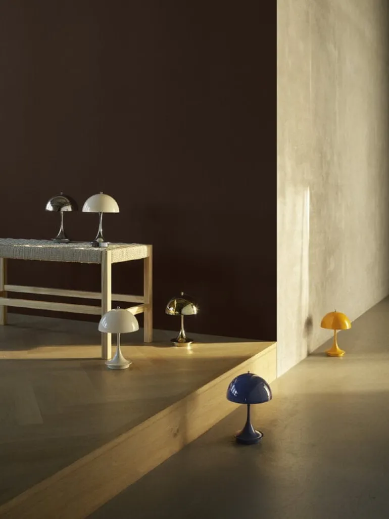 Louis Poulsen Panthella 160 Portable V3 bordslampa, krom