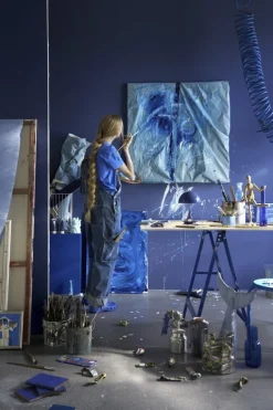 Louis Poulsen Panthella 160 Portable V3 bordslampa, indigoblå