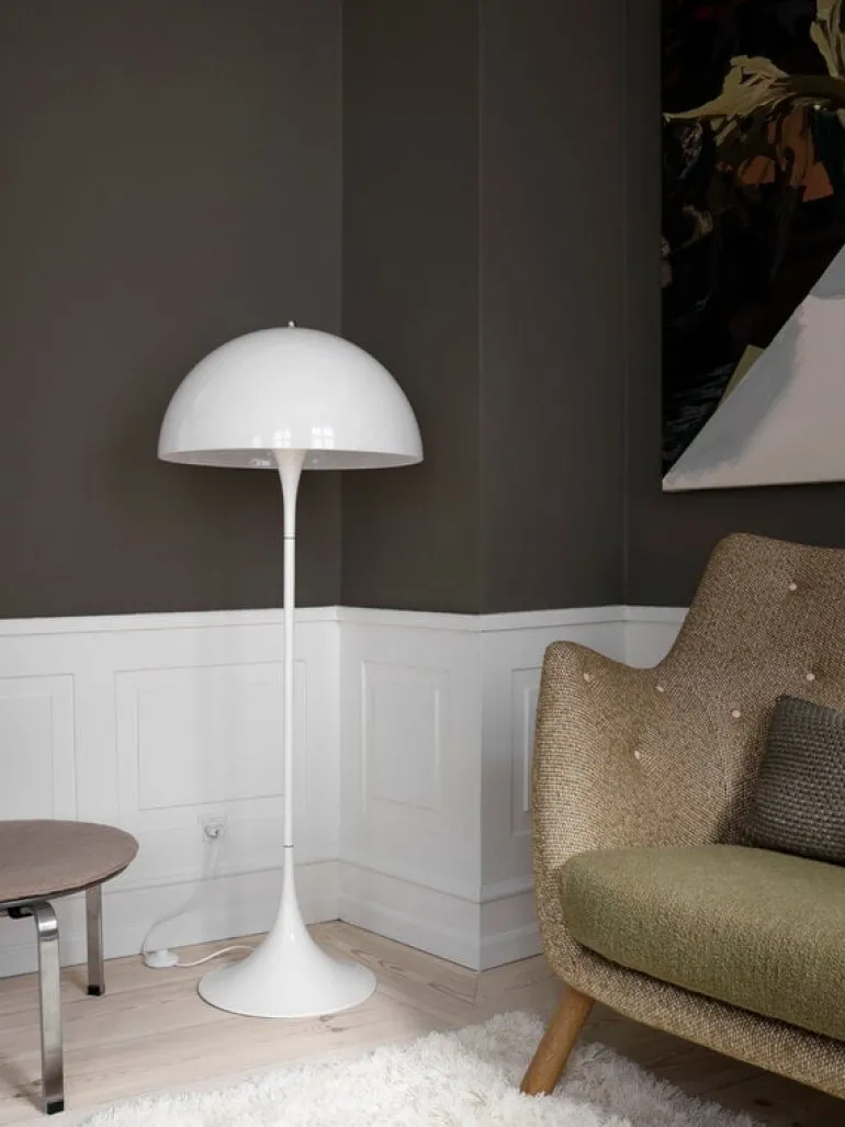 Louis Poulsen Panthella golvlampa, V2, opal