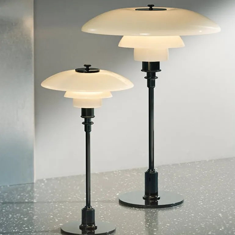 Louis Poulsen PH 3½–2½ bordslampa, förkromad